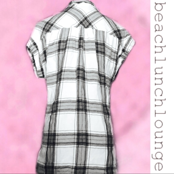 BEACHlunchLOUNGE Sleeveless Flannel B&W SP - Picture 2 of 5